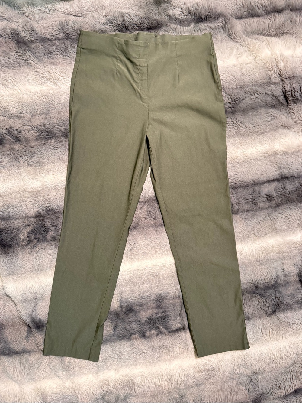 Tribal Olive Green Slim Straight Chinos